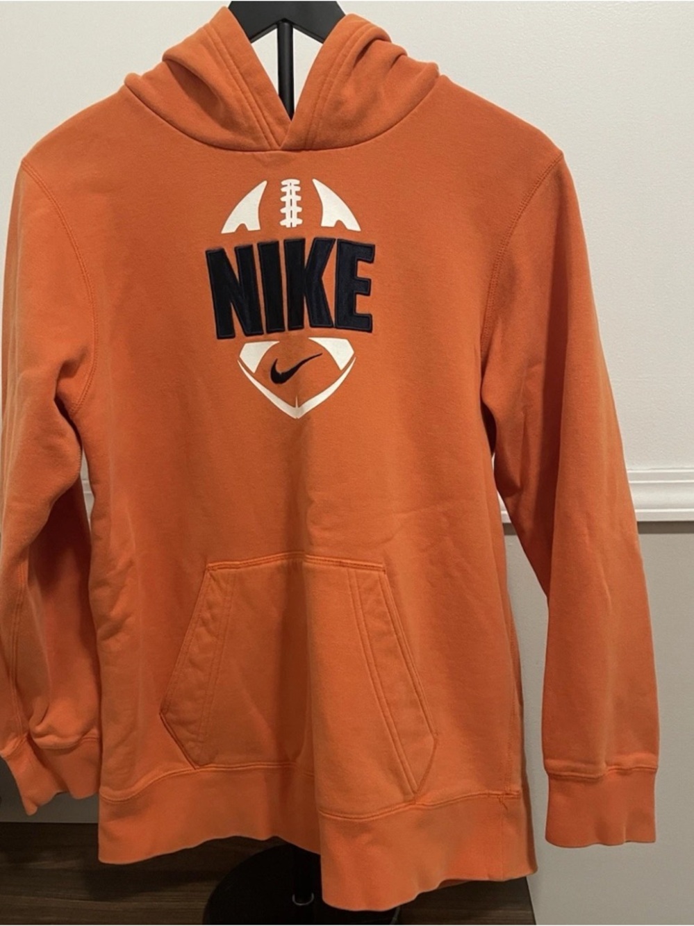 Nike Football 2000’s Orange Pullover Hoodie Youth XL